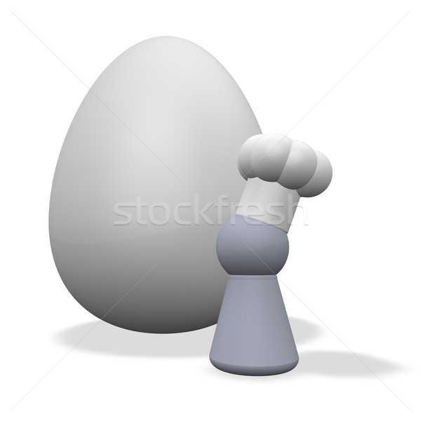 cook token and egg Stock photo © drizzd