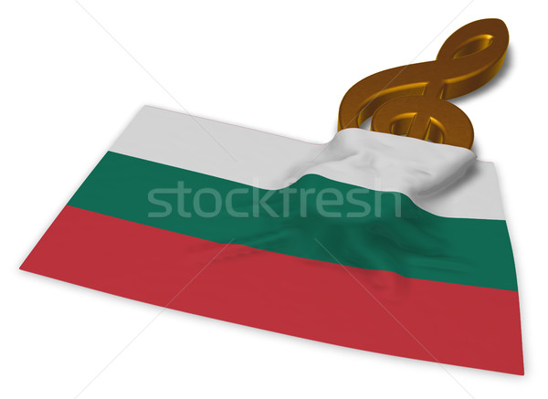 clef symbol and bulgarian flag - 3d rendering Stock photo © drizzd