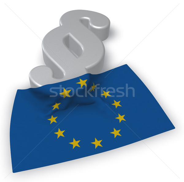 Párrafo símbolo bandera europeo Unión 3D Foto stock © drizzd