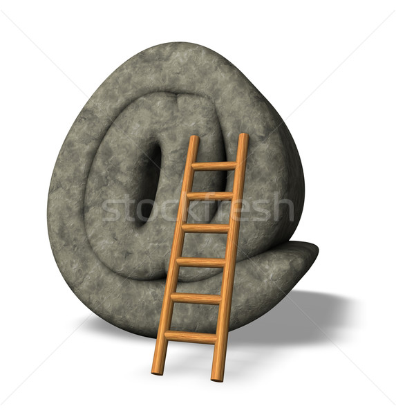 Steen e-mail symbool ladder 3d illustration business Stockfoto © drizzd