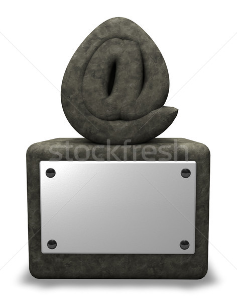 Piatră e-mail simbol priza ilustrare 3d Imagine de stoc © drizzd