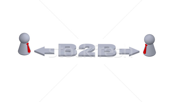 B2b testo 3D giocare rosso cravatta Foto d'archivio © drizzd