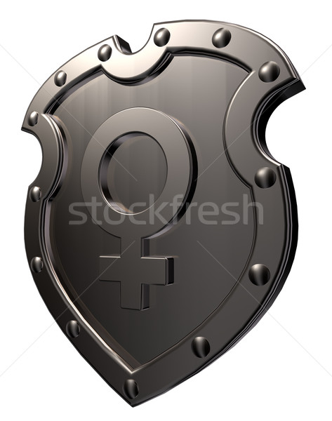 female symbol on shield Stock photo © drizzd