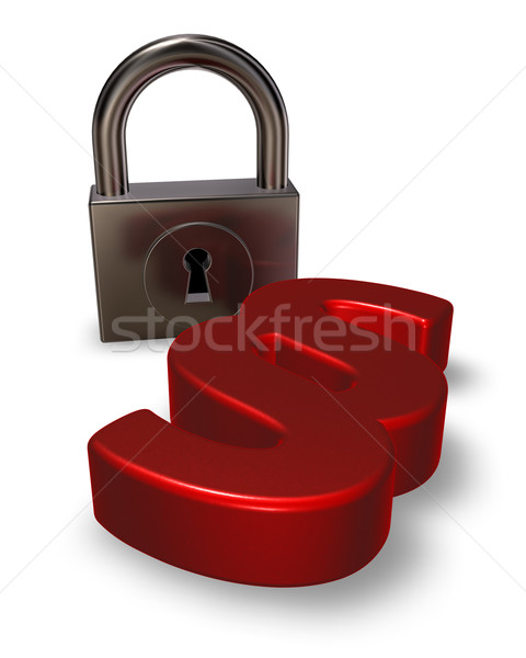 paragraph symbol and padlock - 3d rendering Stock photo © drizzd
