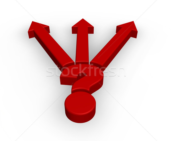 Manera rojo signo de interrogación blanco 3d Foto stock © drizzd