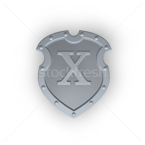 shield with letter X Stock photo © drizzd