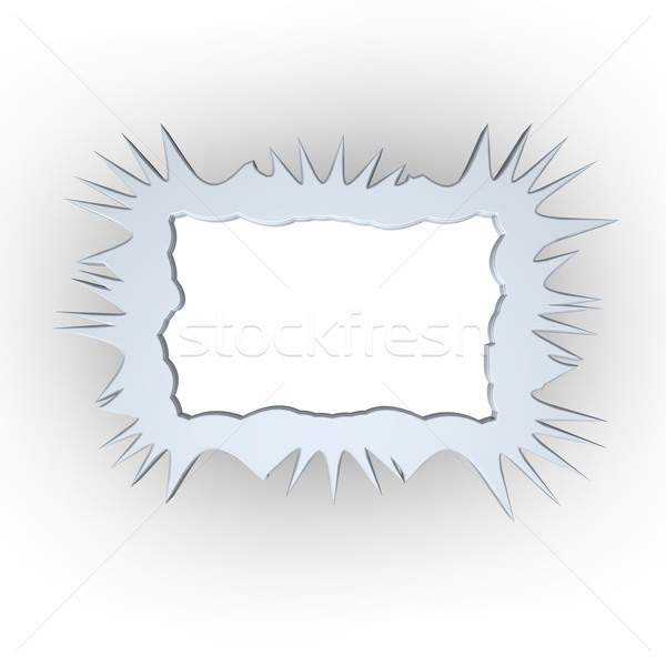 3d illusztráció absztrakt keret fehér címke szalag Stock fotó © drizzd