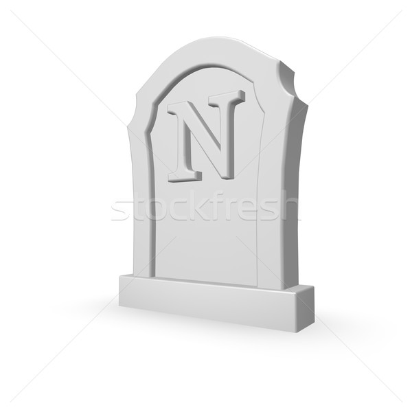 Foto stock: Lápide · branco · ilustração · 3d · morte · carta