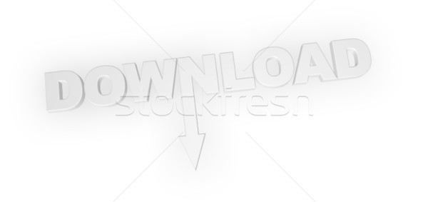 Downloaden woord pijl 3d illustration web gegevens Stockfoto © drizzd