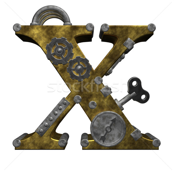 Steampunk carta blanco 3d reloj arte Foto stock © drizzd