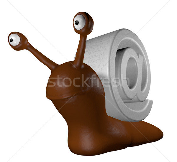 Foto stock: Caracol · funny · 3D · Cartoon