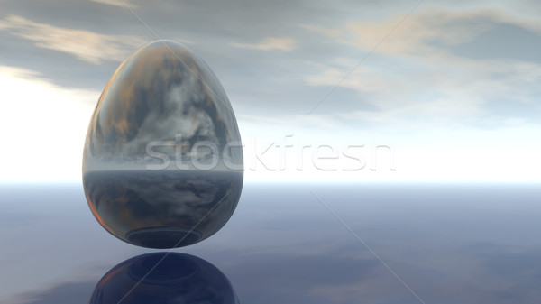 egg under cloudy sky Stock photo © drizzd