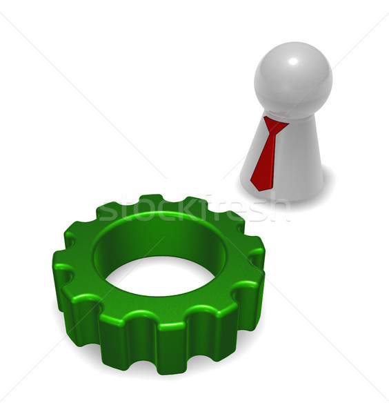 gear wheel and token Stock photo © drizzd