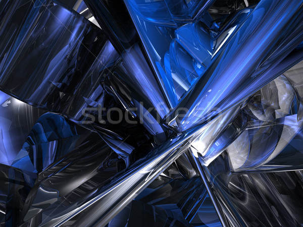 Futuristisch Metall 3D-Darstellung abstrakten Hintergrund Kunst Stock foto © drizzd