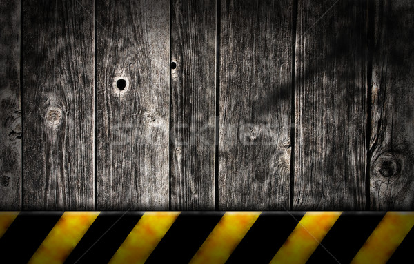 planks with warning stripes Stock photo © drizzd