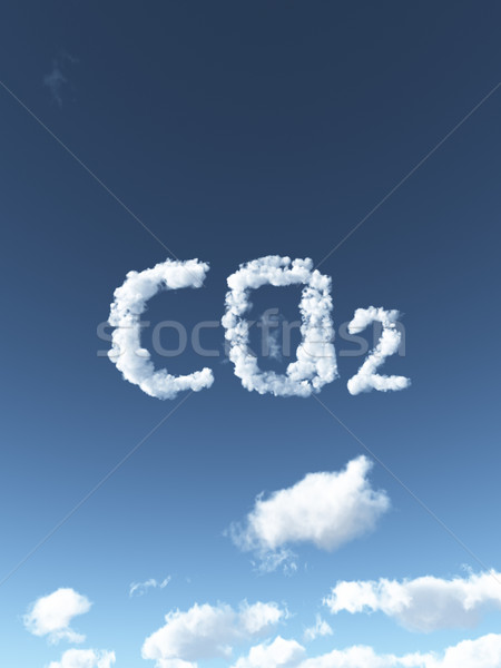 Stok fotoğraf: Bulutlu · bulutlar · simge · 3d · illustration · gökyüzü · imzalamak