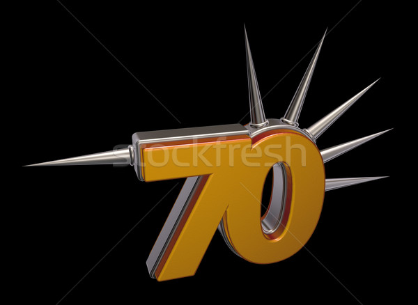 Stock photo: prickles number seventy