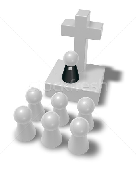 Pastore christian cross semplice figura simbolo Foto d'archivio © drizzd