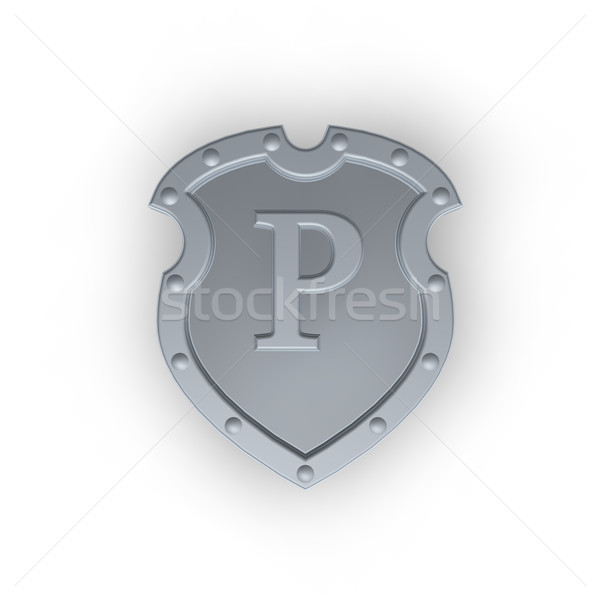shield with letter P Stock photo © drizzd