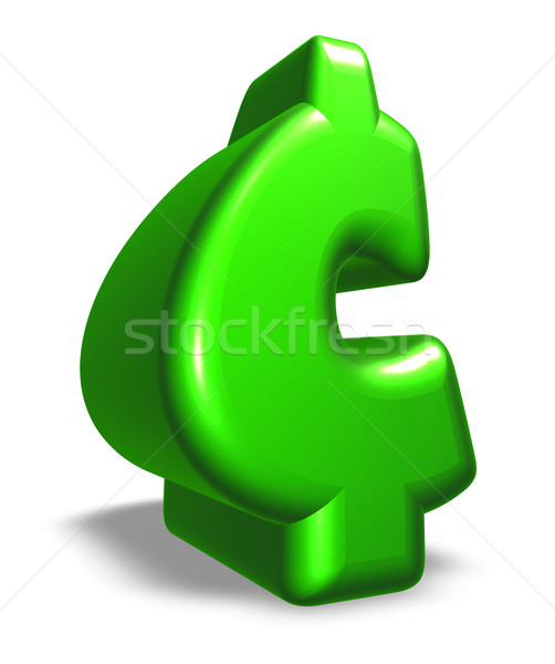 Cartoon cent symbol biały 3d ilustracji rynku Zdjęcia stock © drizzd