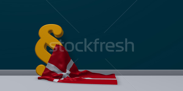paragraph symbol and danish flag - 3d illustration Stock photo © drizzd