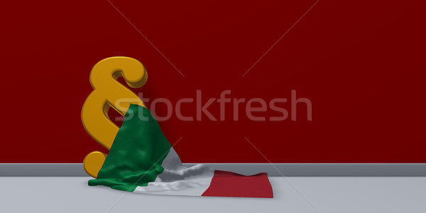 Párrafo símbolo bandera 3D justicia Foto stock © drizzd