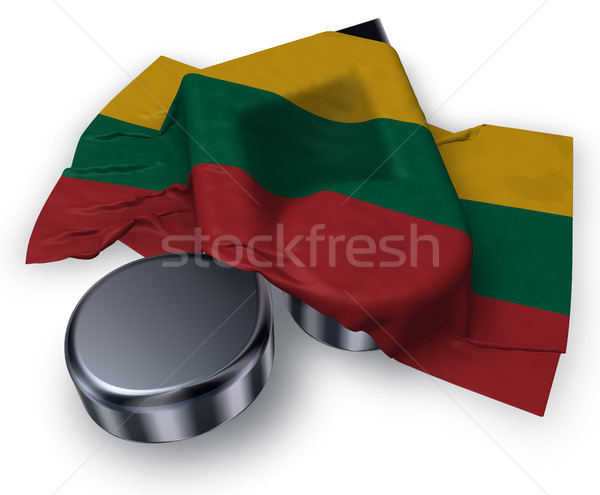 Foto stock: Música · nota · bandeira · Lituânia · símbolo · 3D