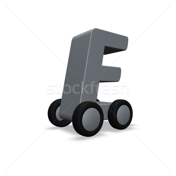 letter e on wheels Stock photo © drizzd