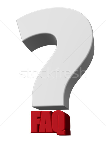 Faq znak zapytania punkt 3d ilustracji usługi wsparcia Zdjęcia stock © drizzd