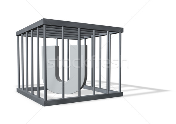 big U in a cage Stock photo © drizzd