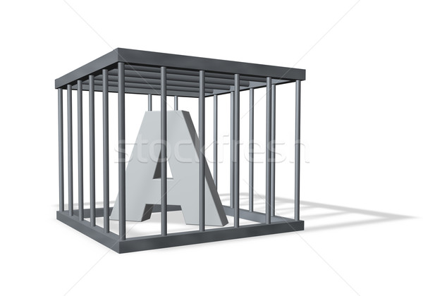 letter a in cage Stock photo © drizzd