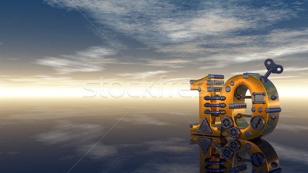 Nombre dix steampunk ciel bleu 3d illustration ciel [[stock_photo]] © drizzd