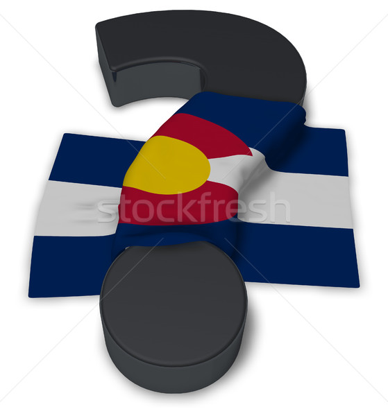 question mark and flag of colorado - 3d illustration Stock photo © drizzd