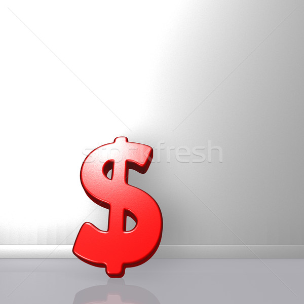 美元 符號 紅色 傷口 3d圖 金融 商業照片 © drizzd