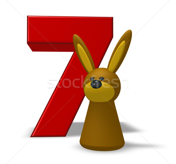 number seven and rabbit Stock photo © drizzd