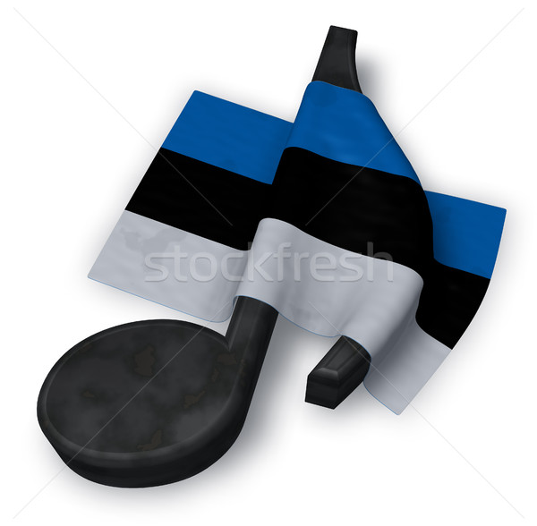 music note symbol and estonian flag - 3d rendering Stock photo © drizzd