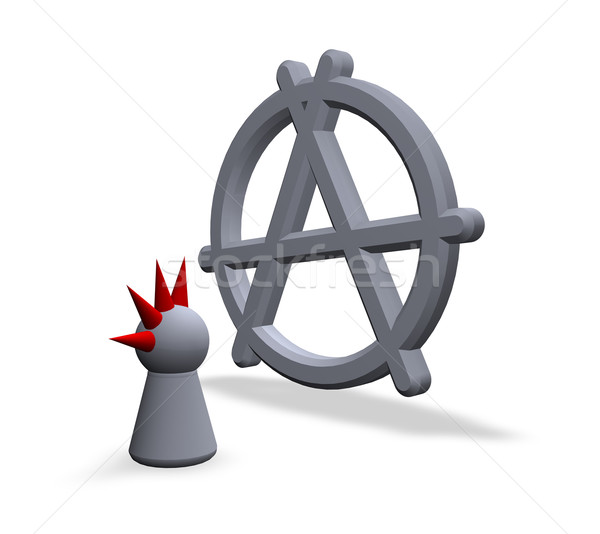 Anarchia szimbólum 3D játék alkat punk Stock fotó © drizzd