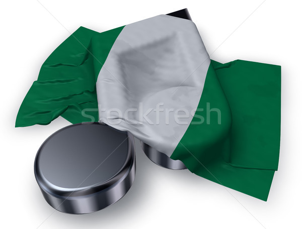 Musik beachten Flagge Nigeria 3D Rendering Stock foto © drizzd