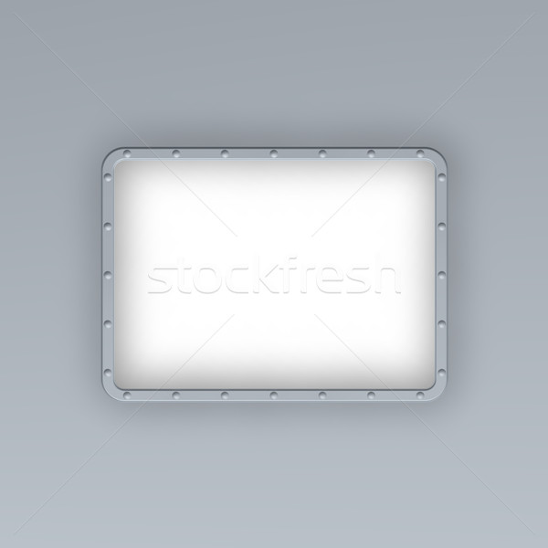 Metal ramki granicy streszczenie 3d ilustracji fabryki Zdjęcia stock © drizzd
