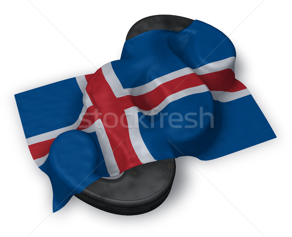 paragraph symbol and flag of iceland - 3d rendering Stock photo © drizzd