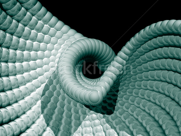 Abstrakten Organismus Form schwarz 3D-Darstellung Stock foto © drizzd