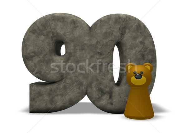 stone number and bear Stock photo © drizzd