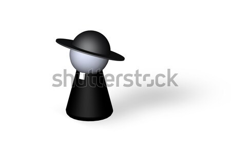 Om joacă figura negru biserică Imagine de stoc © drizzd