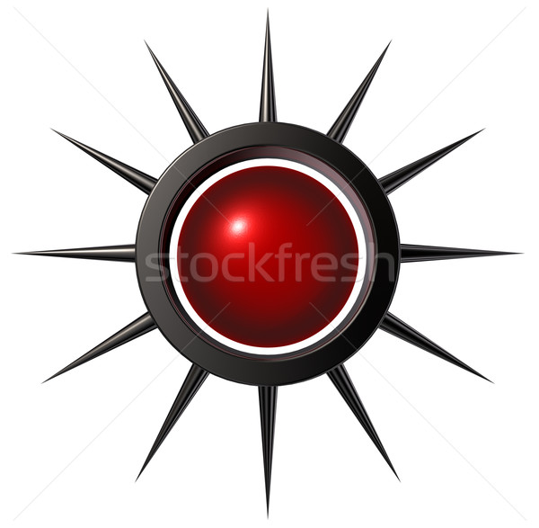 красный мяча белый 3d иллюстрации металл кольца Сток-фото © drizzd