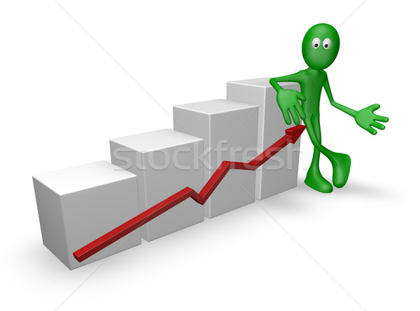 Stock photo: business graph