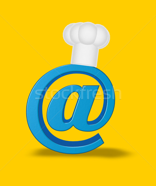 Receita boletim informativo e-mail símbolo cozinhar seis Foto stock © drizzd