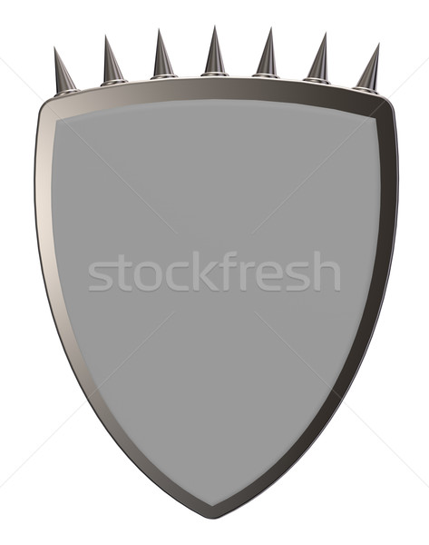 Stock photo: shield with prickles