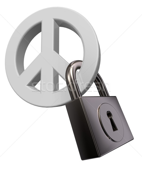 Stock photo: peace and padlock