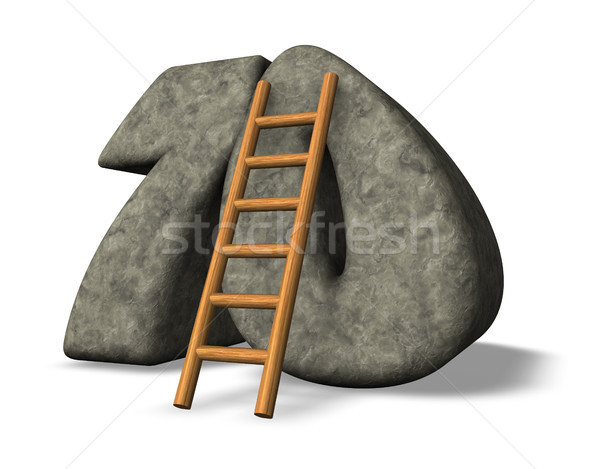 Número escalera piedra 3d subir aniversario Foto stock © drizzd