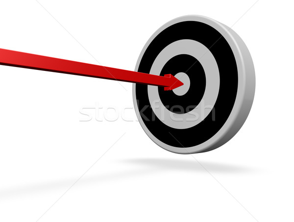 Ziel arrow weiß 3D-Darstellung Auge Erfolg Stock foto © drizzd